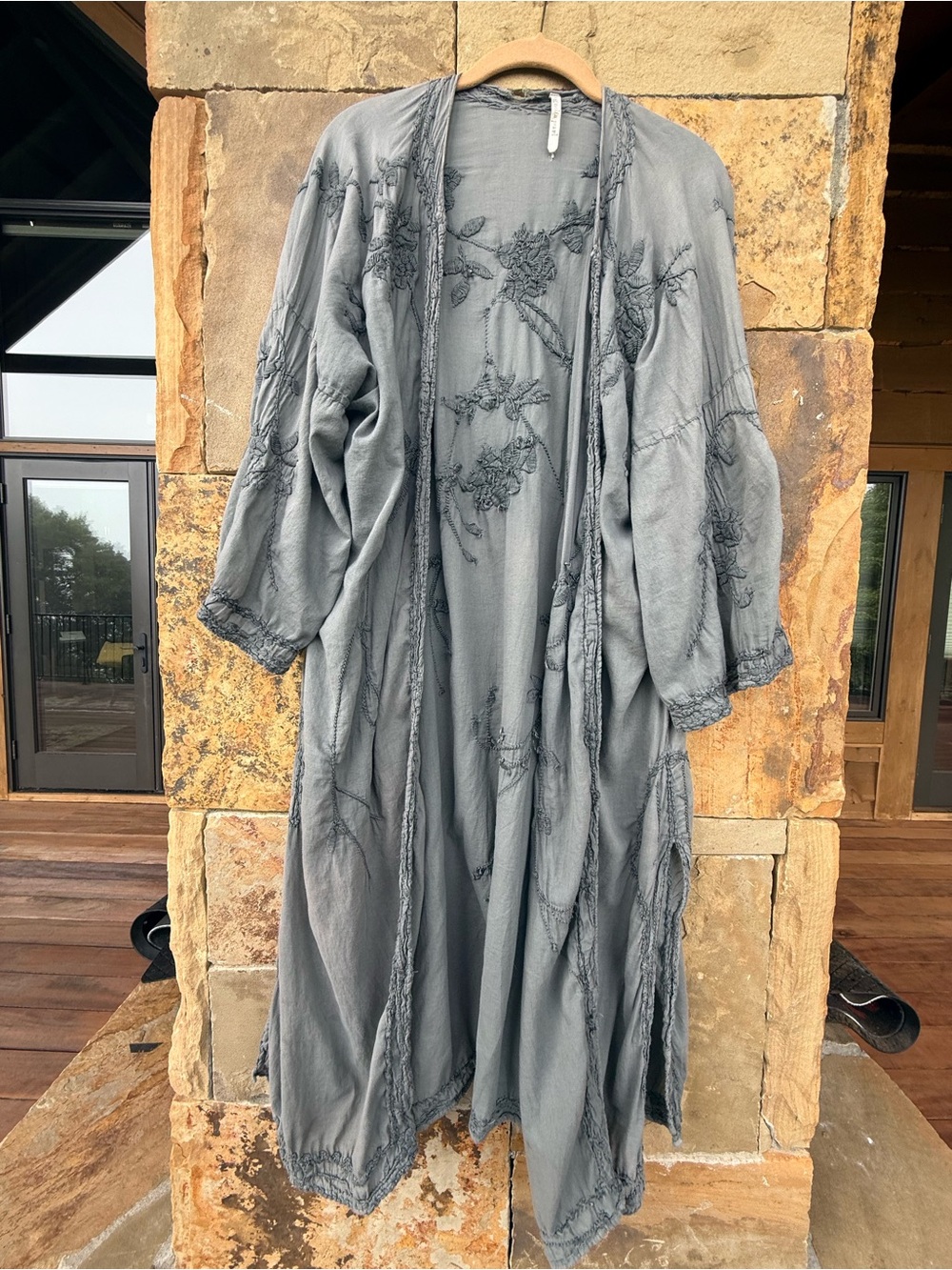 Rare Magnolia Pearl Embroidered Kimono